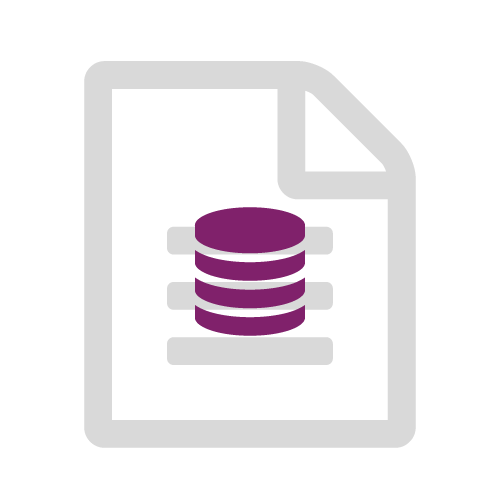 Image - A document with a database icon.