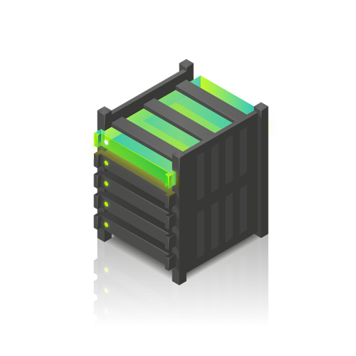 Image - A dedicated server housed on a rack with other servers.
