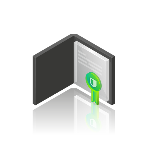 Image - An open certificate with a seal.